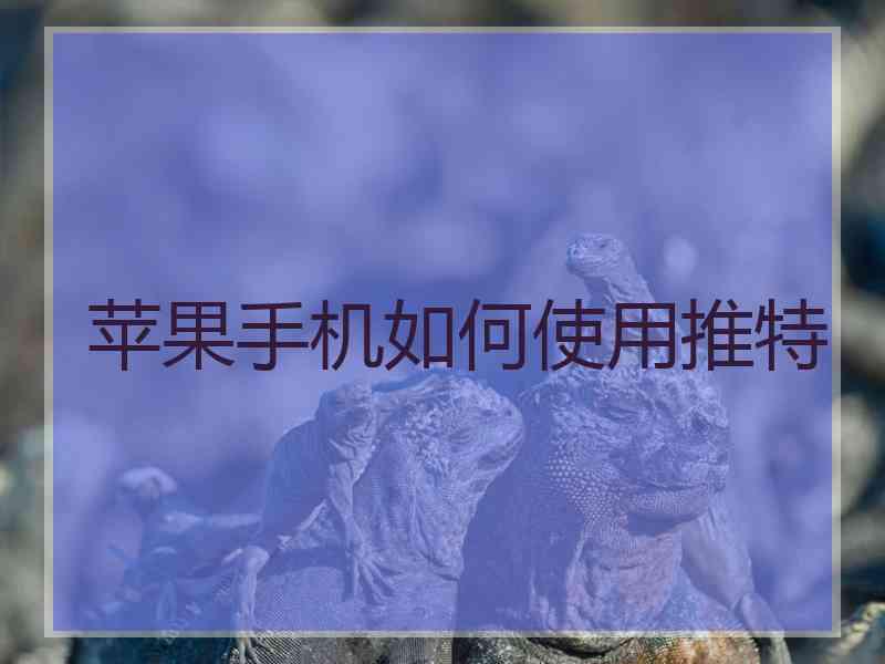 苹果手机如何使用推特
