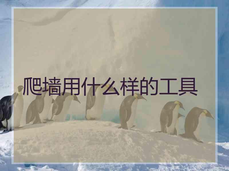 爬墙用什么样的工具