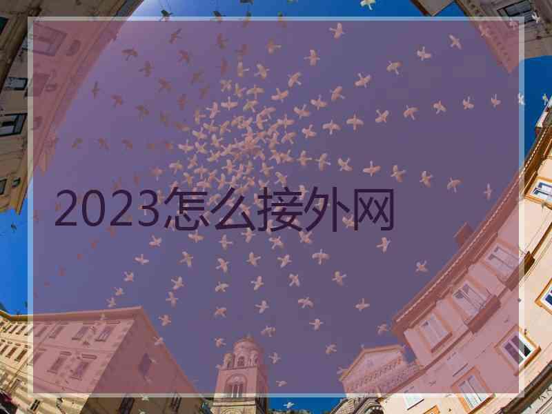 2023怎么接外网