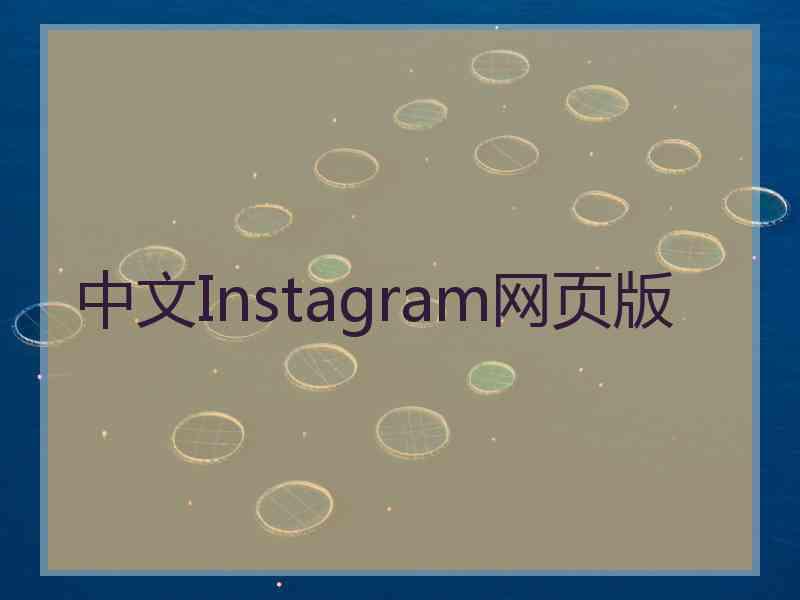 中文Instagram网页版
