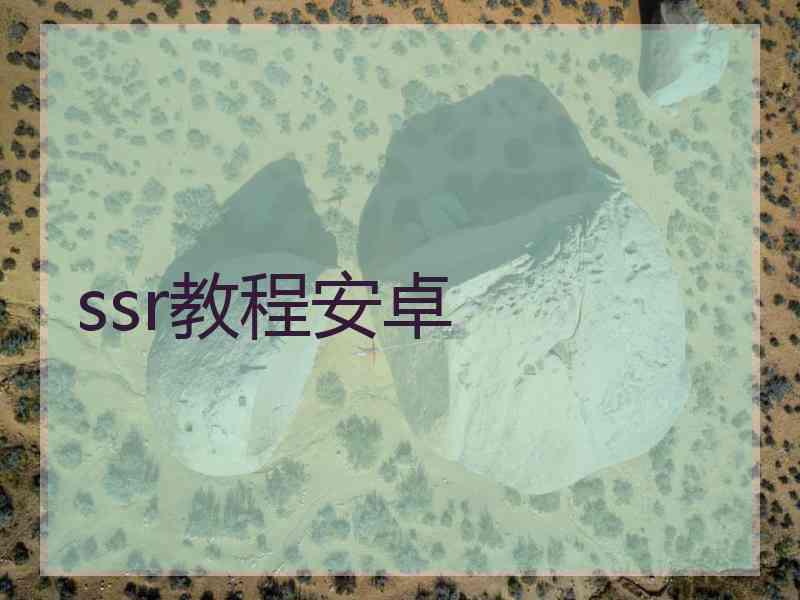 ssr教程安卓