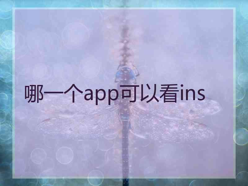 哪一个app可以看ins