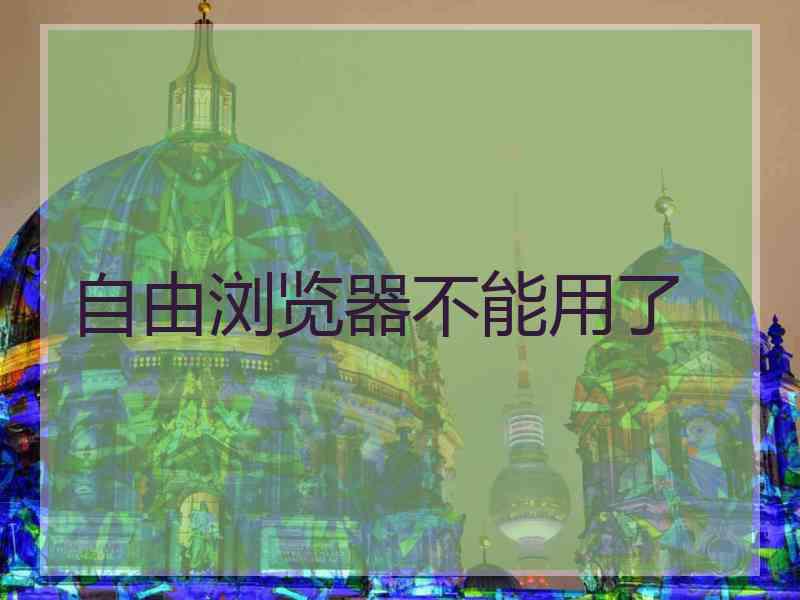 自由浏览器不能用了
