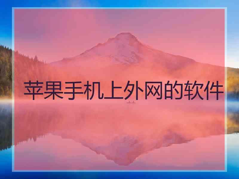苹果手机上外网的软件