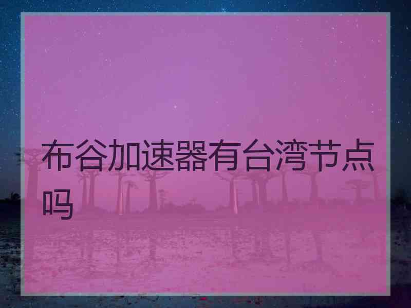 布谷加速器有台湾节点吗
