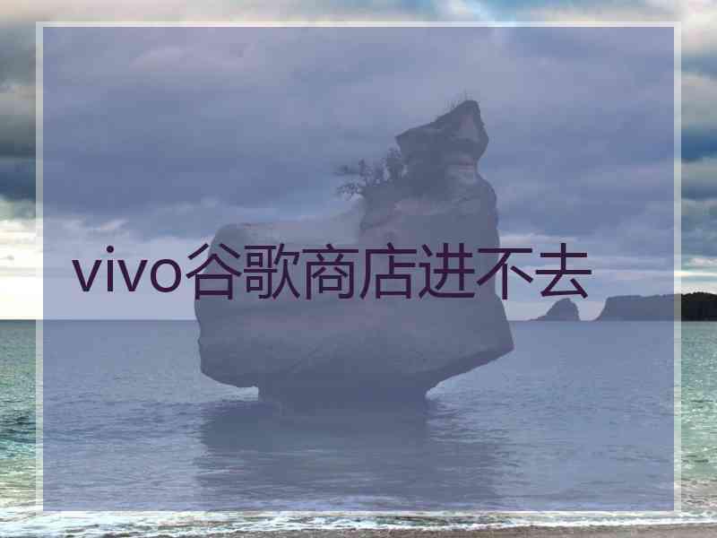 vivo谷歌商店进不去