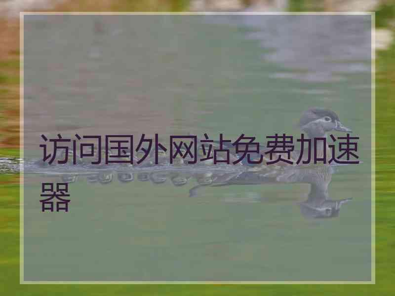 访问国外网站免费加速器