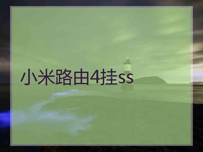 小米路由4挂ss