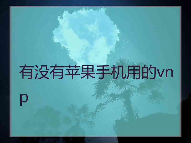 有没有苹果手机用的vnp