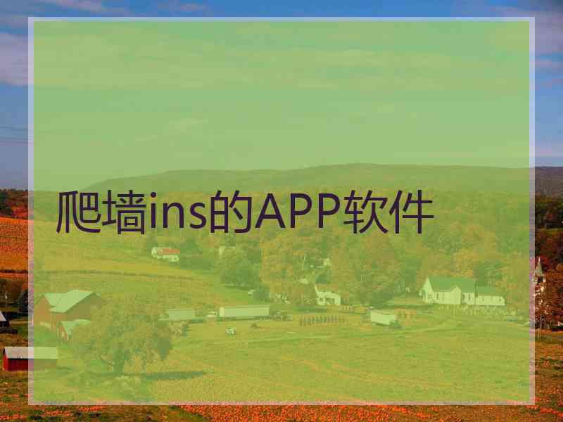 爬墙ins的APP软件