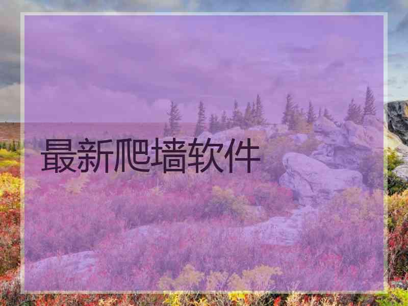 最新爬墙软件