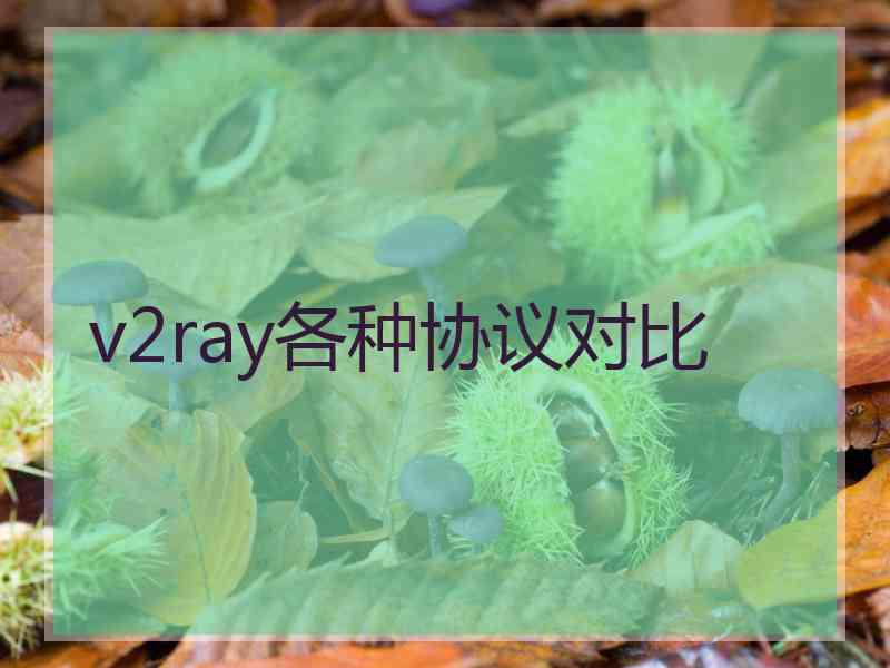 v2ray各种协议对比