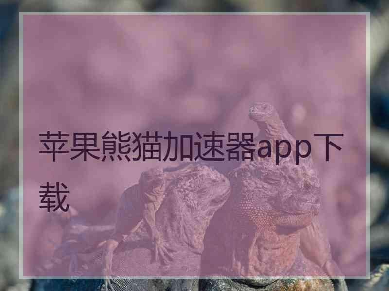 苹果熊猫加速器app下载