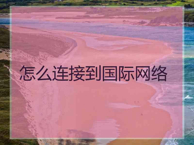 怎么连接到国际网络