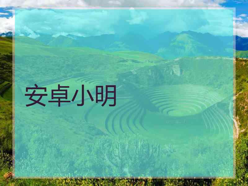 安卓小明