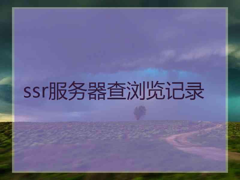 ssr服务器查浏览记录