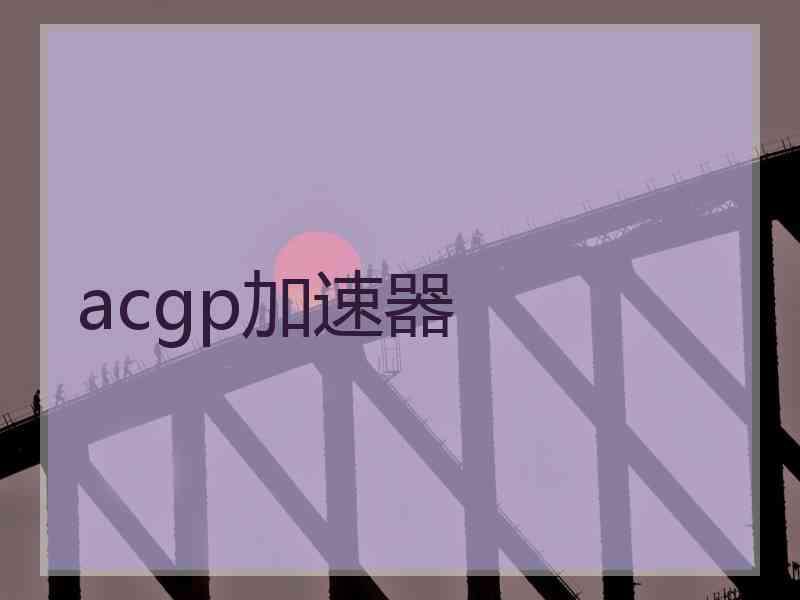 acgp加速器
