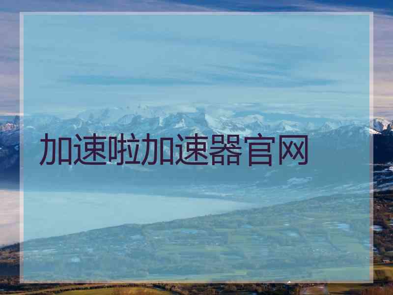 加速啦加速器官网