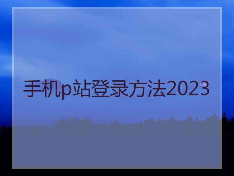 手机p站登录方法2023