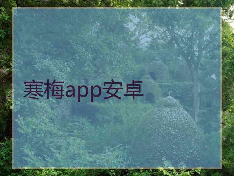 寒梅app安卓