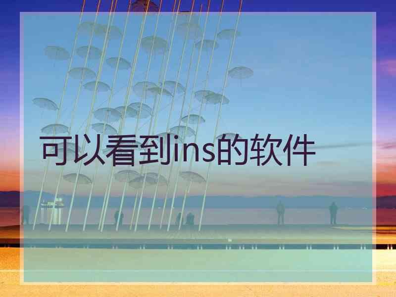 可以看到ins的软件