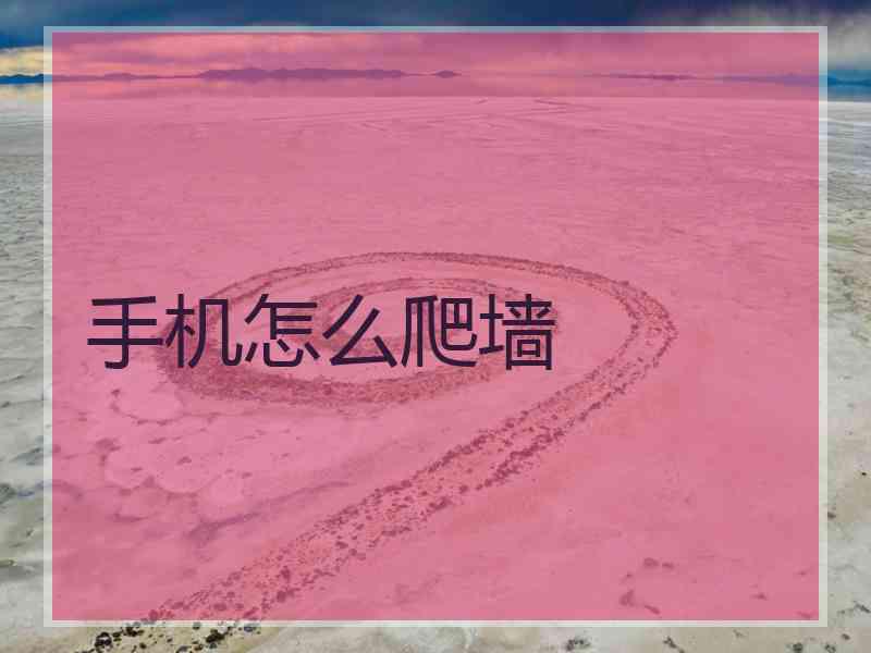 手机怎么爬墙