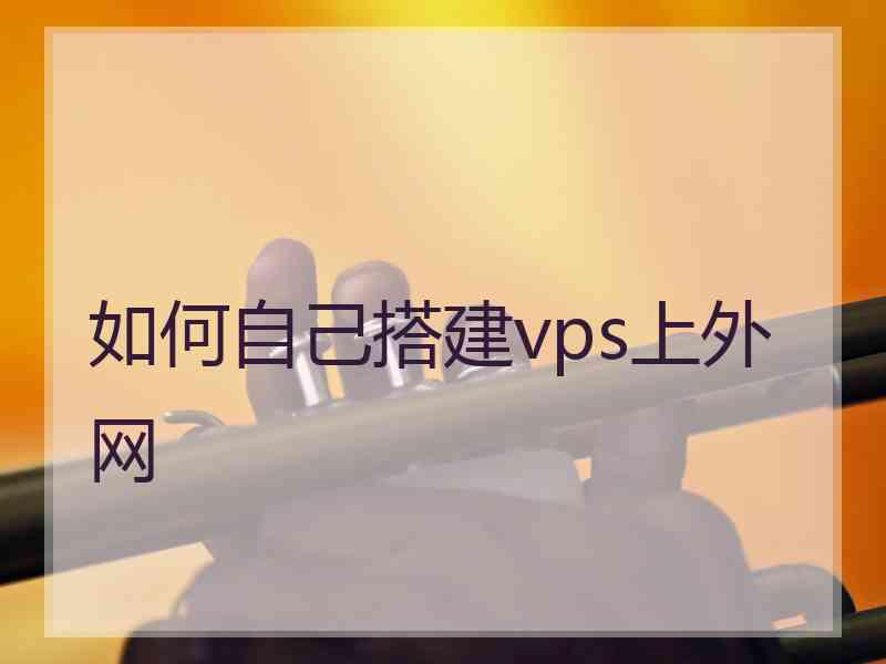 如何自己搭建vps上外网