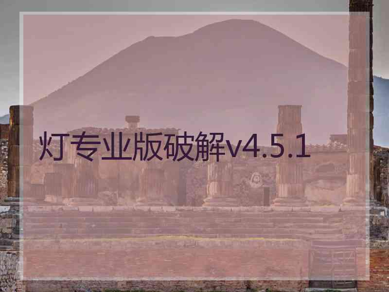 灯专业版破解v4.5.1