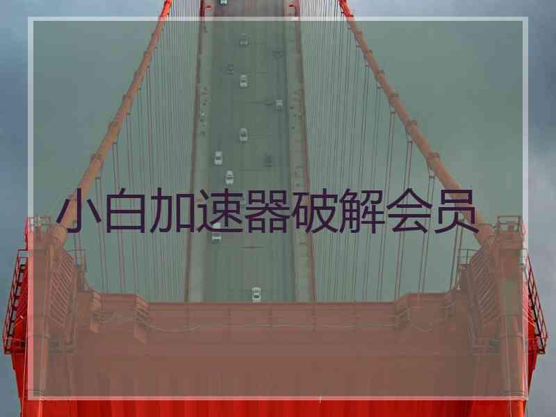 小白加速器破解会员