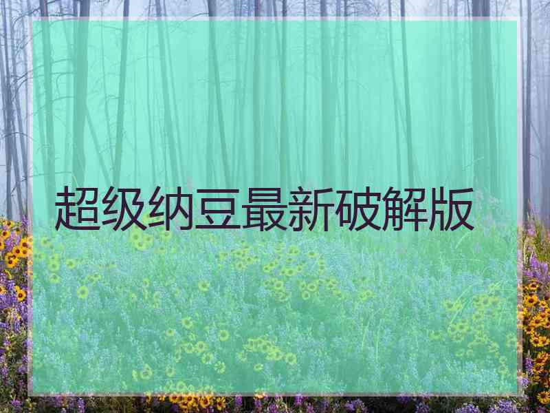 超级纳豆最新破解版