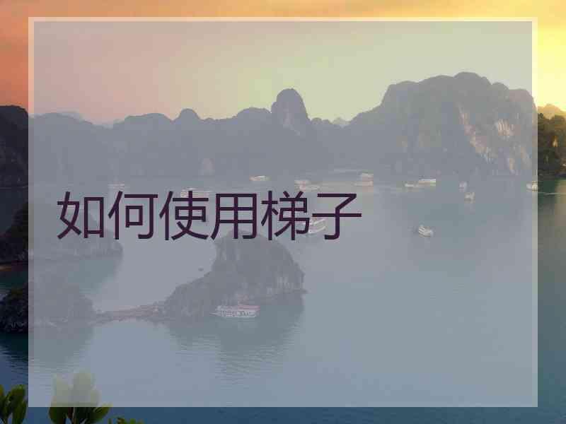 如何使用梯子