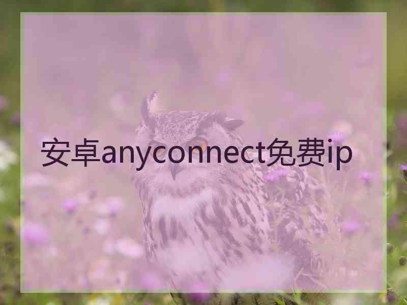 安卓anyconnect免费ip