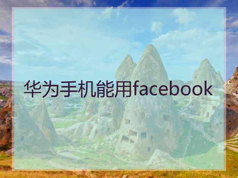 华为手机能用facebook