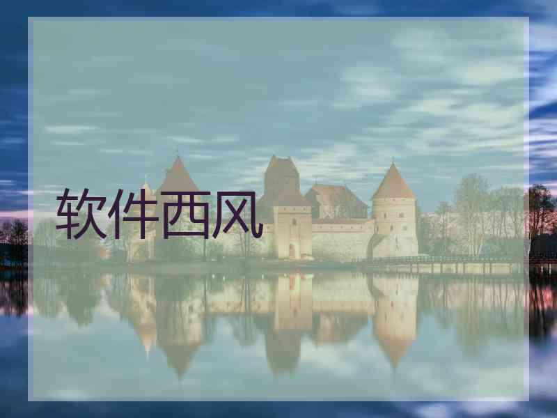软件西风