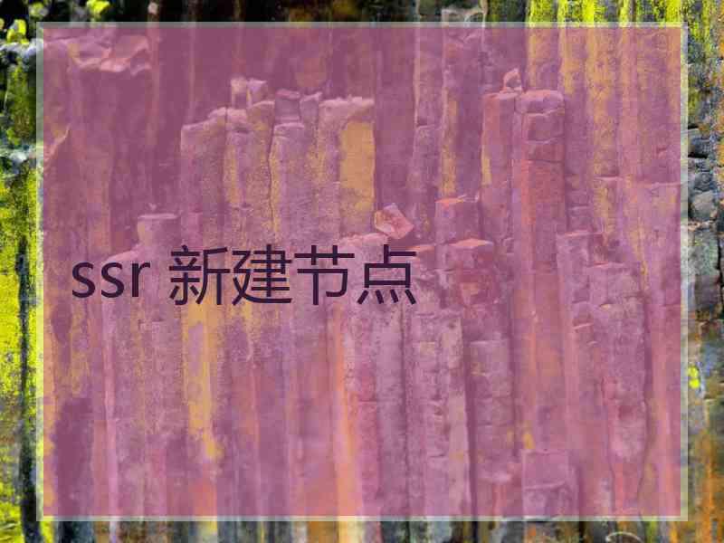 ssr 新建节点