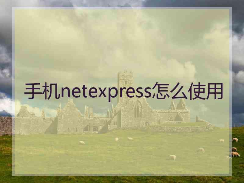 手机netexpress怎么使用