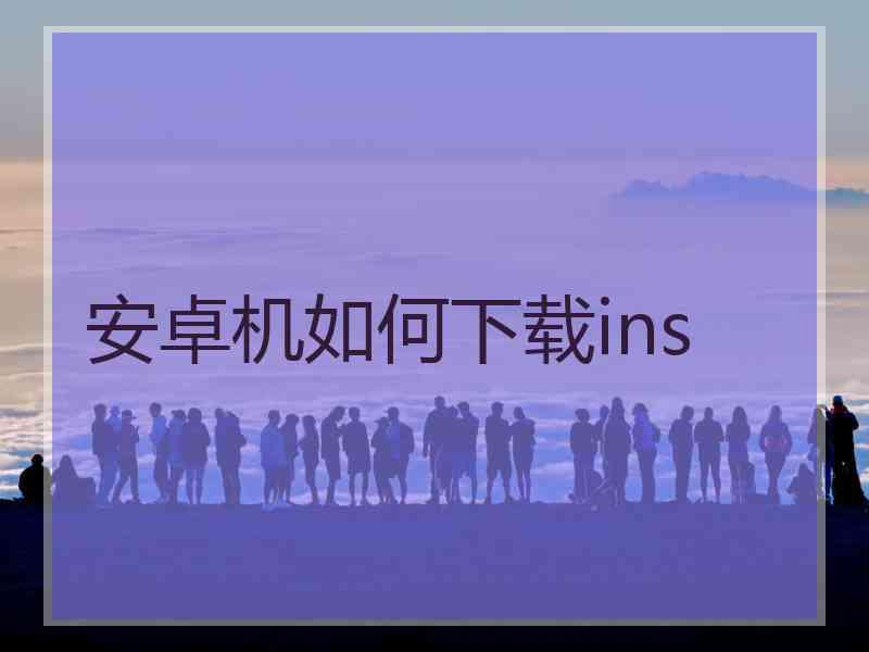 安卓机如何下载ins