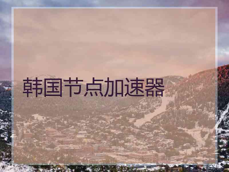 韩国节点加速器