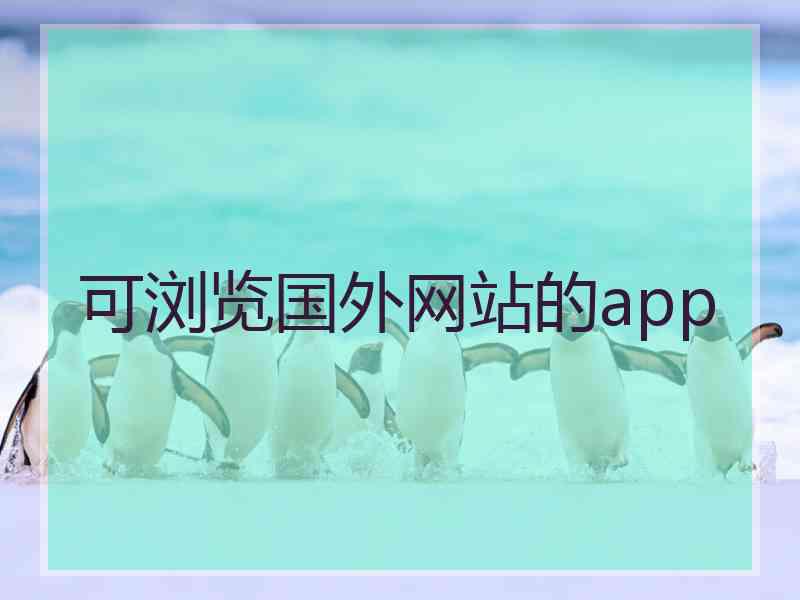 可浏览国外网站的app