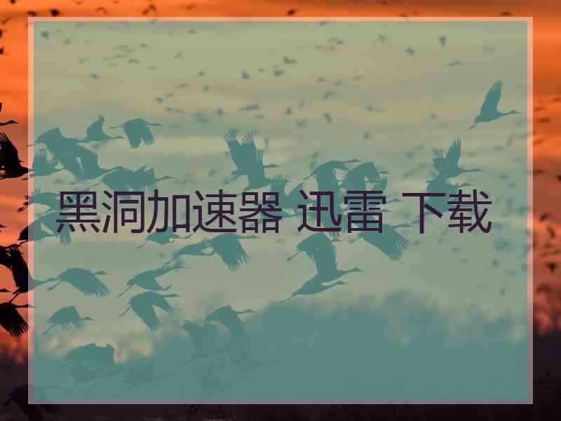 黑洞加速器 迅雷 下载