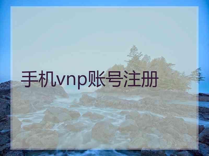 手机vnp账号注册
