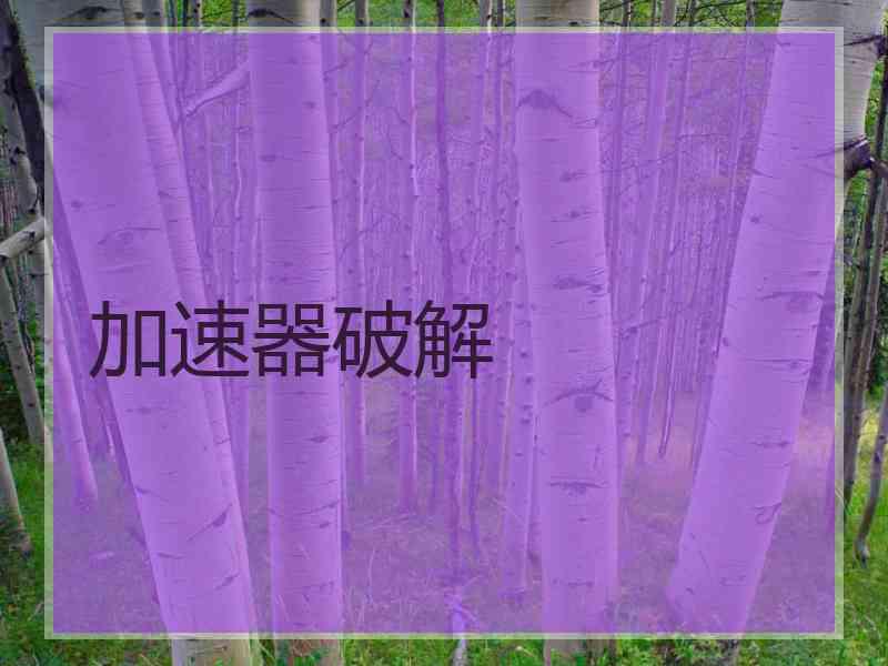 加速器破解