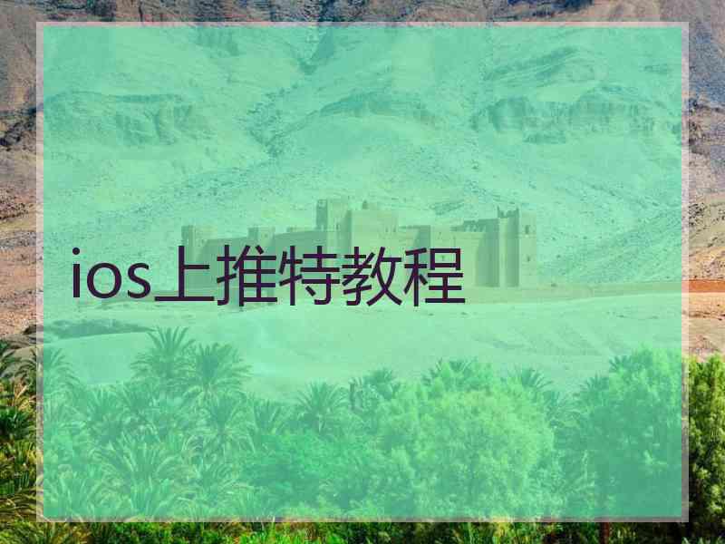 ios上推特教程