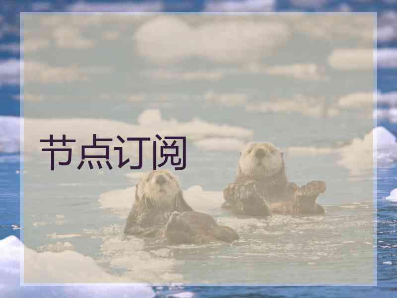 节点订阅