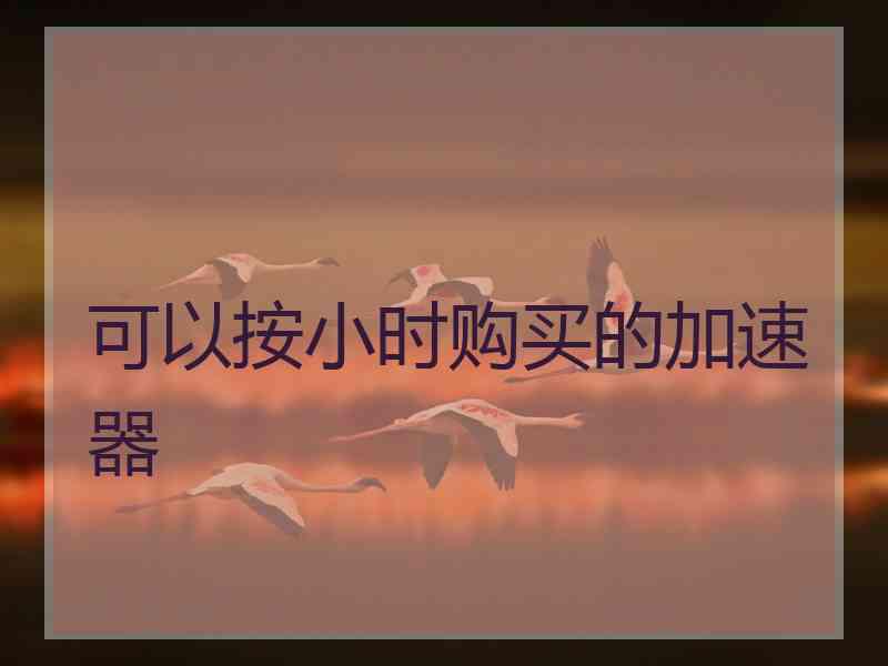 可以按小时购买的加速器