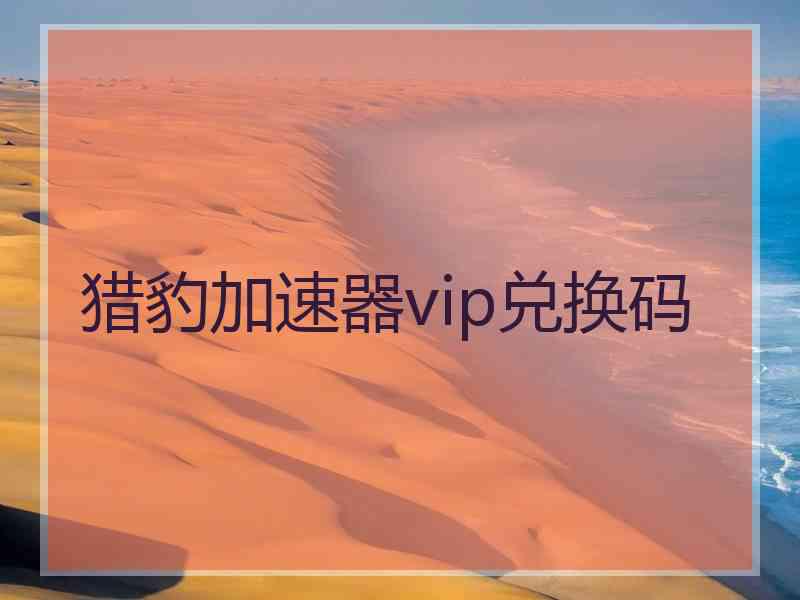 猎豹加速器vip兑换码