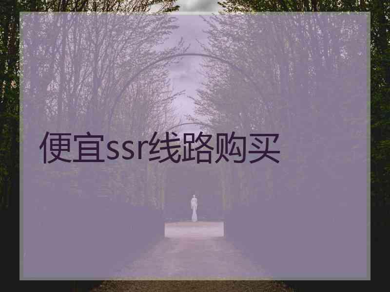 便宜ssr线路购买