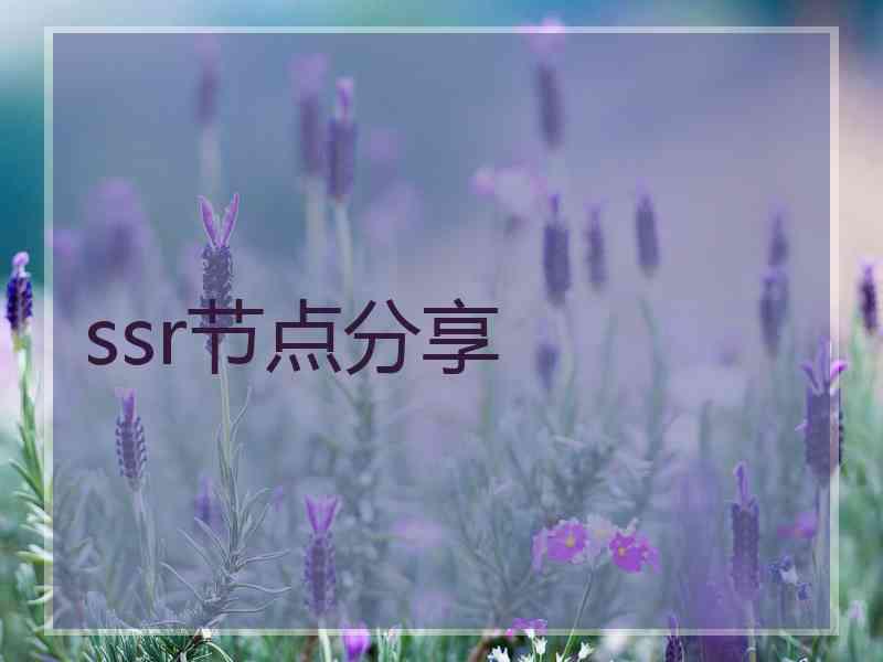 ssr节点分享