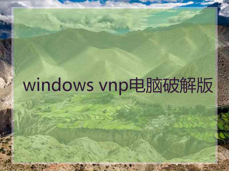 windows vnp电脑破解版