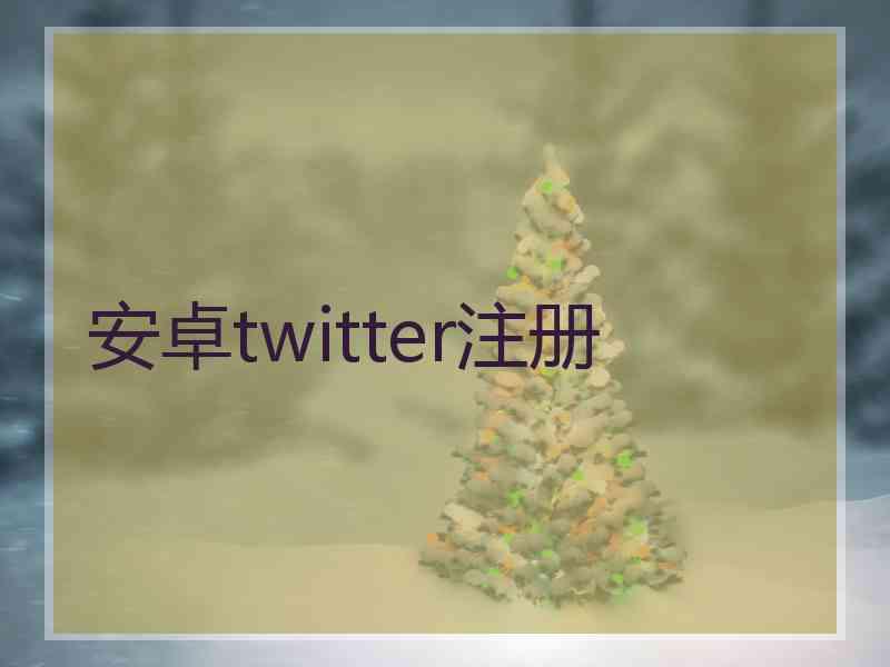 安卓twitter注册